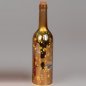 Preview: Deko-Flasche 30 cm gold mit LED-Licht 884664 formano