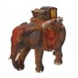Preview: Voderseite Elefant mit Gepäck Krippenfigur Zubehör dekoprojekt