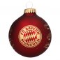 Preview: Christbaumkugel Signature 8 cm rot 5 Sterne Logo 35367 FC Bayern München