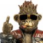 Preview: Affe sitzend mit Sonnenbrille Mittelfinger antik-gold 32 cm handbemalt 759962 formano