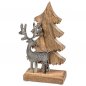 Preview: Baum + Hirsch 26 cm aus Alu Mango-Holz 538208 formano
