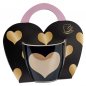 Preview: Geschenktasche für Becher Herz gold Porzellan 288523 DUO