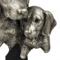 Preview: Detailansicht Büste Hunde 22 cm Antik-Silber 772633 formano