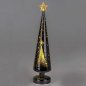 Preview: Dekobaum 40 cm schwarz-gold Komet mit Stern LED-Licht 808974 formano