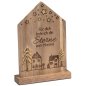 Preview: Deko Haus mit Baum mit Spruch Sterne vom Himmel 20 cm Holz + Metall 544827 formano
