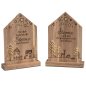 Preview: Deko Haus mit Baum mit Spruch 20 cm Holz + Metall 544827 formano