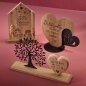 Preview: Deko Haus mit Tannenbaum Holz + Metall Werbefoto 544827 formano