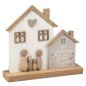 Preview: Deko-Haus 22 cm Holz Kunststein-Figuren 689627 formano