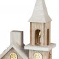 Preview: Kirchturm der Kirche 36 cm mit LED-Licht aus Holz 542670 formano