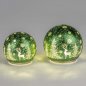 Preview: Deko-Kugel 10 cm 12 cm Frosty-Grün LED-Licht Glas 814166, 814173 formano
