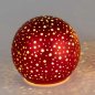 Preview: Deko-Kugel 10 cm Sterne-Rot LED-Licht 814876 formano