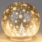 Preview: Deko-Kugel 15 cm Frosty-Champagnerfarben LED-Licht Glas 814425 formano