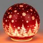 Preview: Deko-Kugel 15 cm Frosty-Rot LED-Licht Glas 814074 formano