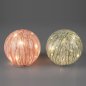 Preview: Deko-Kugel grün oder rosa 15 cm LED-Licht Glas 898319 formano