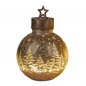Preview: Deko-Kugel Frosty-Gold 28 cm mit LED-Licht Farbglas 750440 formano