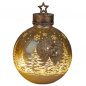 Preview: Deko-Kugel Frosty-Gold 33 cm mit LED-Licht Farbglas 750457 formano