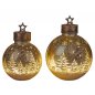 Preview: Deko-Kugel Frosty-Gold mit LED-Licht Farbglas 750440 750457 formano
