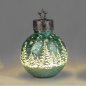 Preview: Deko-Kugel 28 cm Frosty-Mint mit LED-Licht Glas 814036 formano