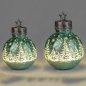 Preview: Deko-Kugel Frosty-Mint mit LED-Licht Glas 814036 814043 formano