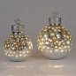 Preview: Deko-Kugel Sterne Rose-Gold mit LED-Licht Glas 750211 750228 formano