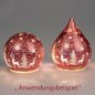 Preview: Deko-Tropfen drehend Wild Berry 21 cm LED-Licht Werbefoto 818010 818058 formano