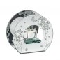 Preview: Deko-Licht 13 cm Teelichthalter mit Blumen-Dekor aus Glas 812865 formano