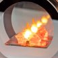 Preview: Detailansicht Deko-Licht 14 cm Spiegelfeuer mit LED-Licht aus Glas 812247 formano