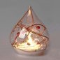 Preview: Deko-Tropfen 12 cm Flamme mit LED-Licht Glas 813329 formano