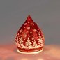 Preview: Deko-Tropfen 12 cm Frosty-Rot LED-Licht Glas 814111 formano