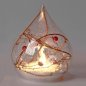 Preview: Deko-Tropfen 15 cm Flamme mit LED-Licht Glas 813336 formano
