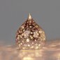 Preview: Deko-Tropfen 15 cm Rose-Gold Sterne mit LED-Licht Glas 750150 formano