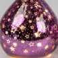 Preview: Detailansicht Deko-Tropfen 15 cm Royal Plum LED-Licht 750914 formano
