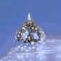 Preview: Deko-Tropfen 15 cm Sterne-Silber mit LED-Licht Glas 750037 formano