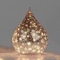 Preview: Deko-Tropfen 20 cm Rose-Gold Sterne mit LED-Licht Glas 750174 formano