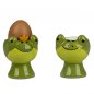 Preview: Eierbecher 2er Set Frogie Frosch 8 cm grün Ostern 793478 formano