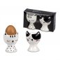 Preview: Eierbecher 2er Set Katze 8 cm schwarz-weiss im Geschenkkarton Ostern 793416 formano