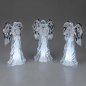 Preview: Engel 17 cm mit silbernen Flügel Acryl mit LED-Licht 506115 formano