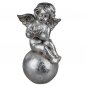 Preview: Engel auf Kugel 47 cm Antik-Silber 785909 formano