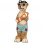 Preview: Erdmännchen stehend 20 cm Badegast schwarze Schwimmbrille handbemalt 762085 formano