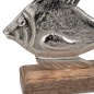 Preview: Detailansicht Fisch 20 cm aus Alu-Mango-Holz 510112 formano