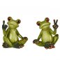 Preview: Frosch mit Zeitung auf Toilette 11 cm hellgrün 768414 formano