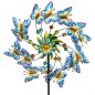 Preview: Gartenstecker Windrad Schmetterlinge 45/131 cm Metall 571441 formano