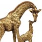 Preview: Detailansicht Giraffenpaar 18 cm antik-gold 772404 formano