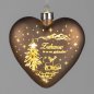 Preview: Hänger-Herz 15 cm Zuhause braun-gold 896896 formano
