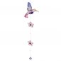 Preview: Hänger Kolibri mit Blumen 65 cm grün lila pink Acryl 606228 formano