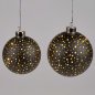Preview: Hänger Kugel Sterne-Schwarz mit LED-Licht Glas 814531 814548 814555 formano