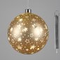 Preview: Hänger Kugel gold 15 cm mit LED-Licht 888792 formano