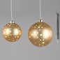 Preview: Hänger Kugel gold mit LED-Licht Glas formano