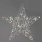 Preview: Stern Kordel hängend 49 cm silber mit LED-Licht 504975 formano
