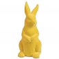 Preview: Hase sitzend 24 cm gelb Trend-Flock Keramik Ostern 703644 formano